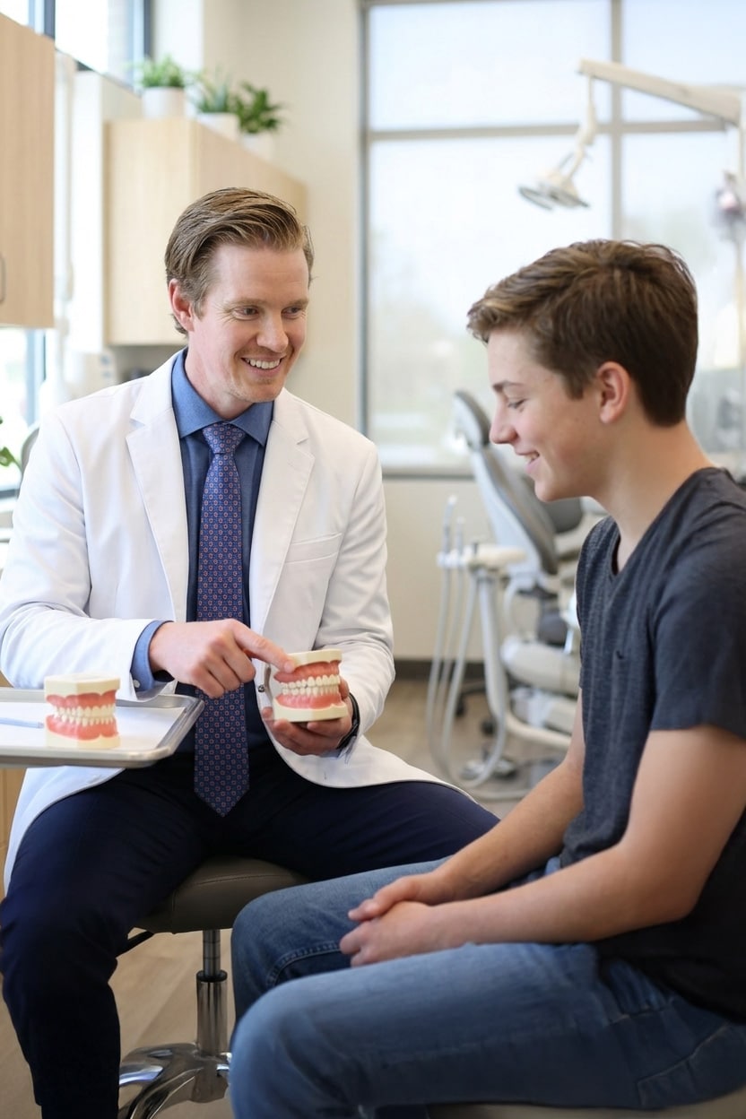 Dr. Scheer with a patient